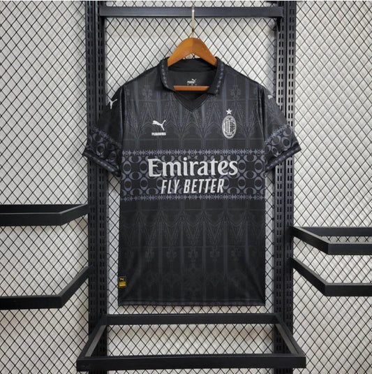 AC Milan x Pleasures maillot foot noir 2024 2025 Fourth